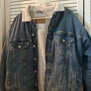 H&M Oversized Jean Jacket with Inside Coat